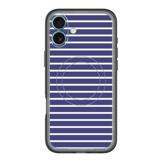 スリムプロテクションプレミアムケース with MagSafe［ Middle Border - Blue ］
