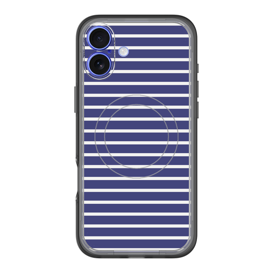 スリムプロテクションプレミアムケース with MagSafe［ Middle Border - Blue ］