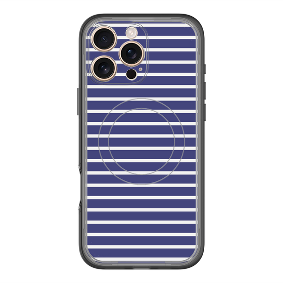 スリムプロテクションプレミアムケース with MagSafe［ Middle Border - Blue ］