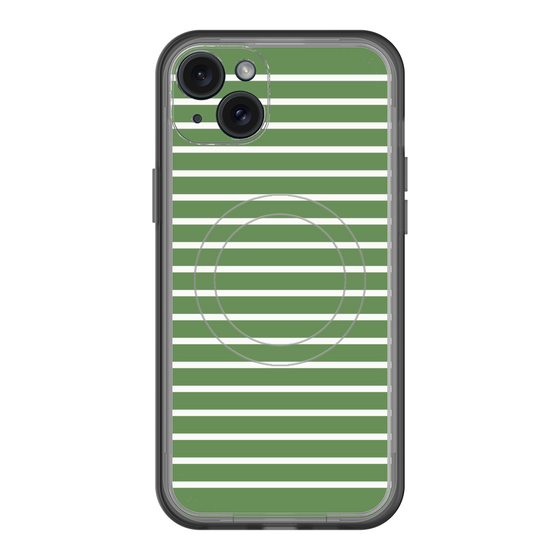 スリムプロテクションプレミアムケース with MagSafe［ Middle Border - Green ］