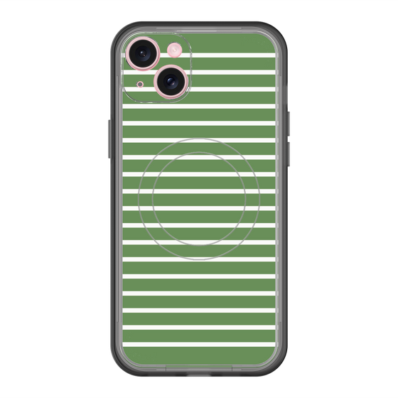 スリムプロテクションプレミアムケース with MagSafe［ Middle Border - Green ］