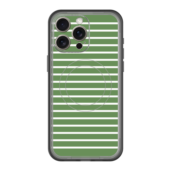 スリムプロテクションプレミアムケース with MagSafe［ Middle Border - Green ］