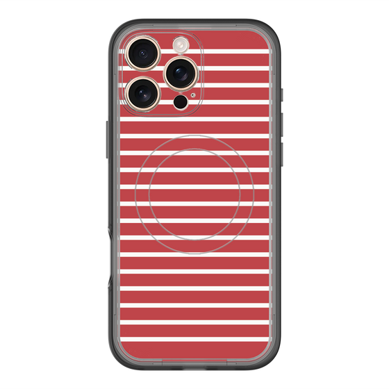 スリムプロテクションプレミアムケース with MagSafe［ Middle Border - Red ］