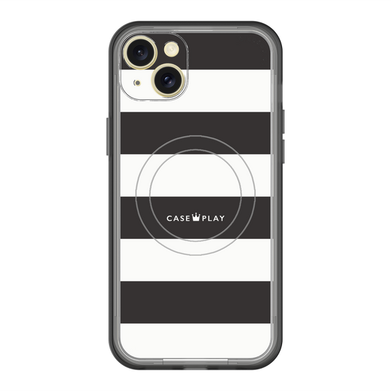 スリムプロテクションプレミアムケース with MagSafe［ Big Border - Black ］