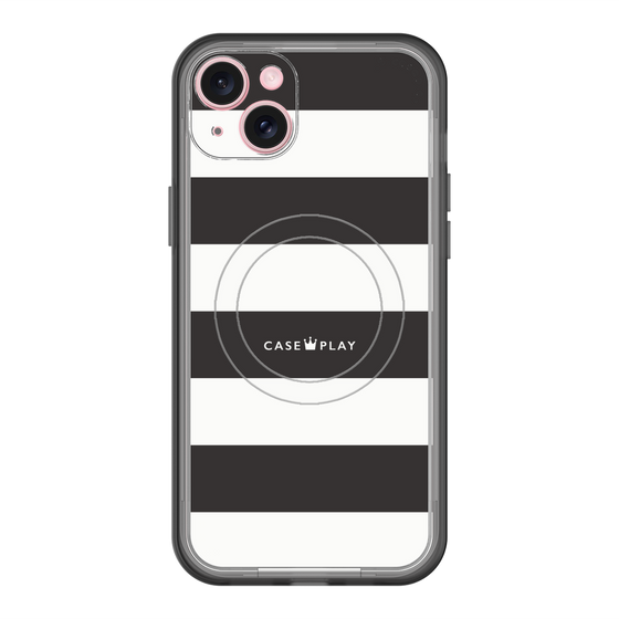 スリムプロテクションプレミアムケース with MagSafe［ Big Border - Black ］