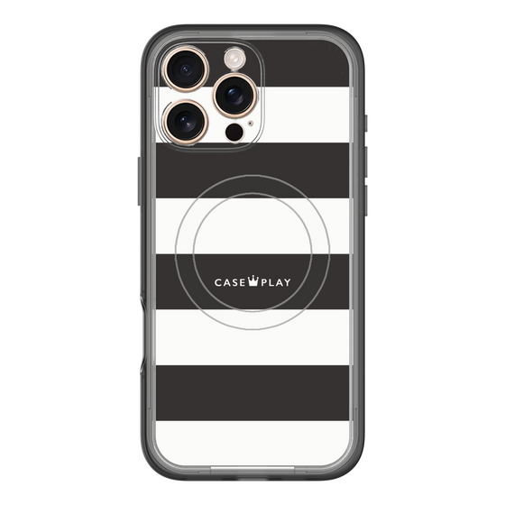 スリムプロテクションプレミアムケース with MagSafe［ Big Border - Black ］