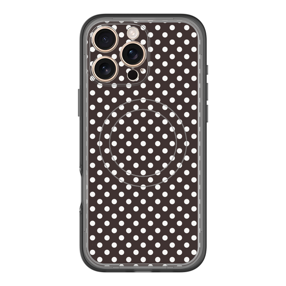 スリムプロテクションプレミアムケース with MagSafe［ Small Dot - Black ］