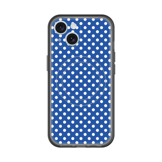 スリムプロテクションプレミアムケース with MagSafe［ Small Dot - Blue ］
