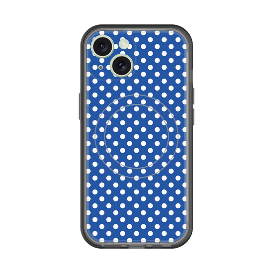 スリムプロテクションプレミアムケース with MagSafe［ Small Dot - Blue ］