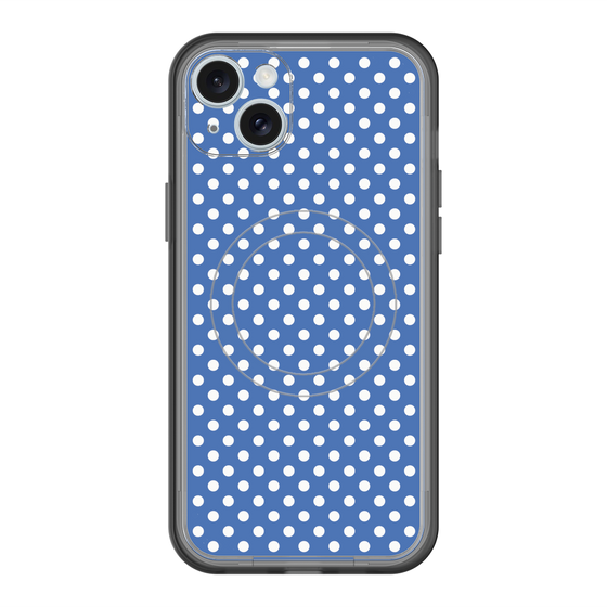 スリムプロテクションプレミアムケース with MagSafe［ Small Dot - Blue ］