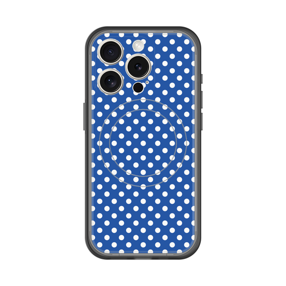 スリムプロテクションプレミアムケース with MagSafe［ Small Dot - Blue ］