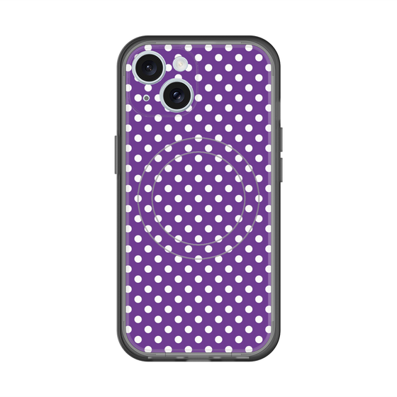 スリムプロテクションプレミアムケース with MagSafe［ Small Dot - Purple ］