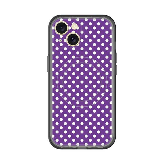 スリムプロテクションプレミアムケース with MagSafe［ Small Dot - Purple ］