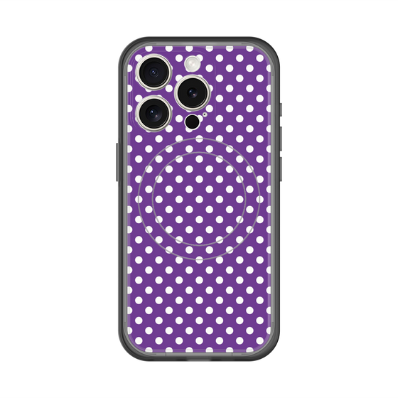 スリムプロテクションプレミアムケース with MagSafe［ Small Dot - Purple ］