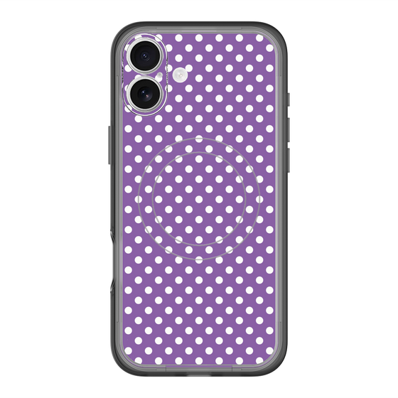 スリムプロテクションプレミアムケース with MagSafe［ Small Dot - Purple ］