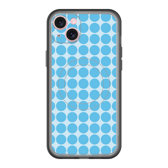 スリムプロテクションプレミアムケース with MagSafe［ Big Dot - Blue ］