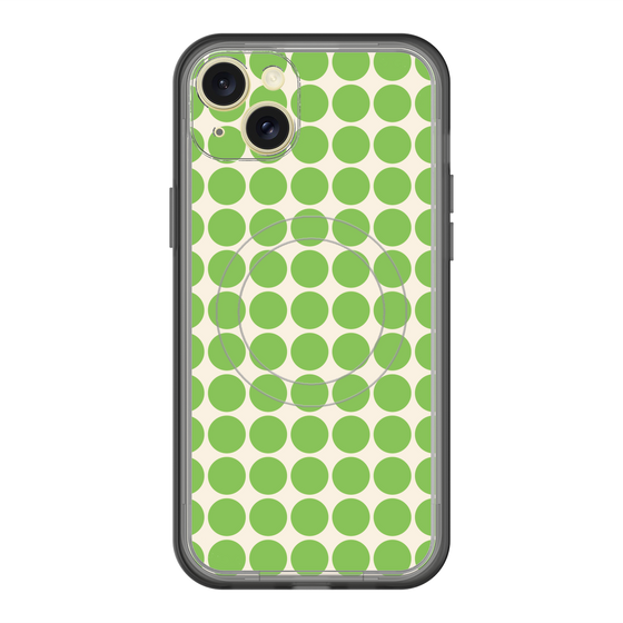 スリムプロテクションプレミアムケース with MagSafe［ Big Dot - Green ］