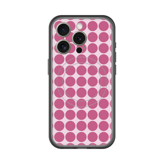 スリムプロテクションプレミアムケース with MagSafe［ Big Dot - Pink ］