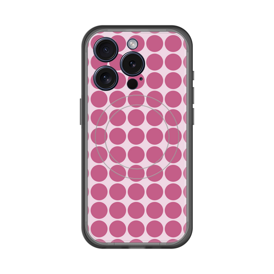 スリムプロテクションプレミアムケース with MagSafe［ Big Dot - Pink ］