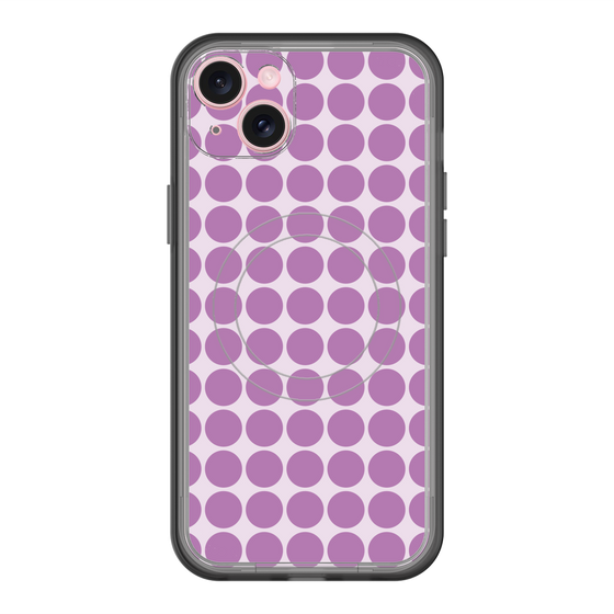 スリムプロテクションプレミアムケース with MagSafe［ Big Dot - Purple ］
