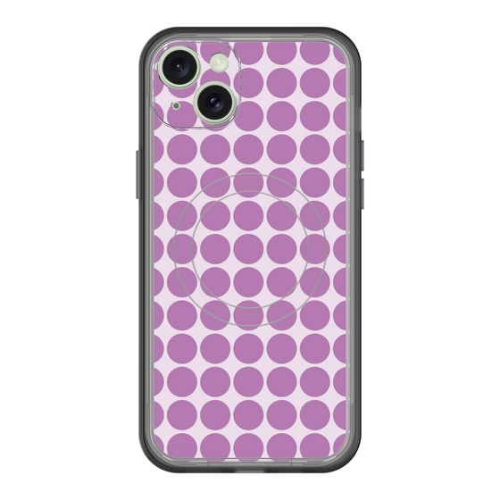 スリムプロテクションプレミアムケース with MagSafe［ Big Dot - Purple ］