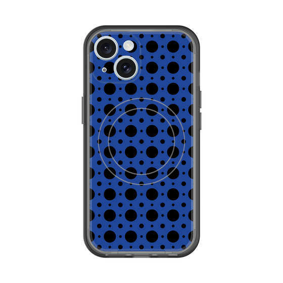 スリムプロテクションプレミアムケース with MagSafe［ Shower Dot - Blue ］
