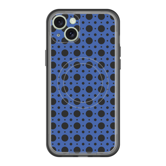 スリムプロテクションプレミアムケース with MagSafe［ Shower Dot - Blue ］