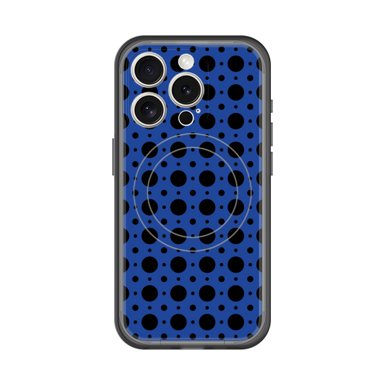 スリムプロテクションプレミアムケース with MagSafe［ Shower Dot - Blue ］