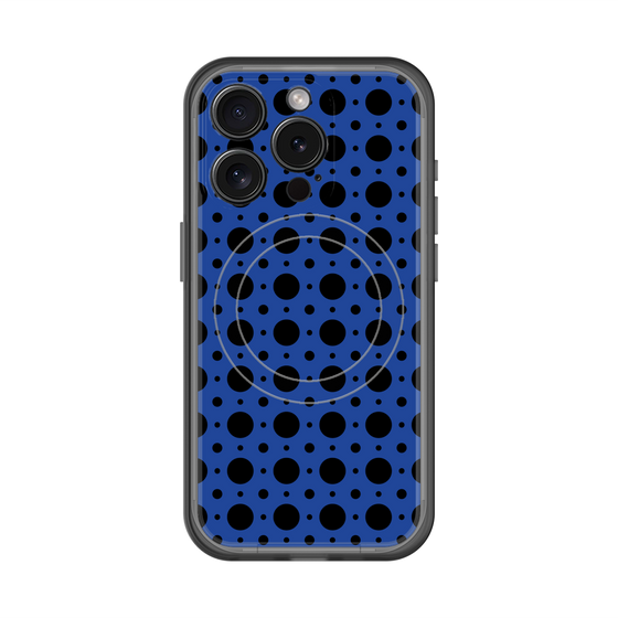 スリムプロテクションプレミアムケース with MagSafe［ Shower Dot - Blue ］