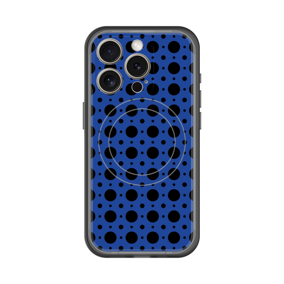 スリムプロテクションプレミアムケース with MagSafe［ Shower Dot - Blue ］