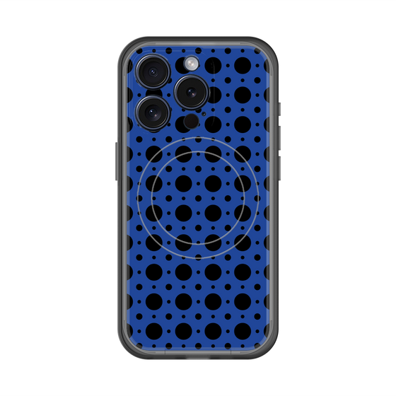 スリムプロテクションプレミアムケース with MagSafe［ Shower Dot - Blue ］
