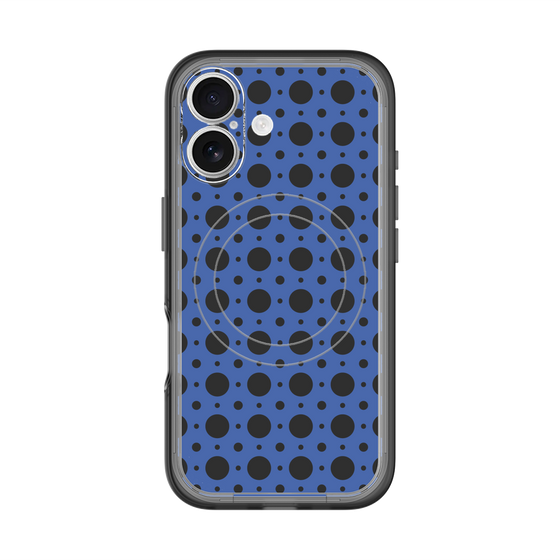 スリムプロテクションプレミアムケース with MagSafe［ Shower Dot - Blue ］