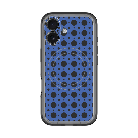 スリムプロテクションプレミアムケース with MagSafe［ Shower Dot - Blue ］