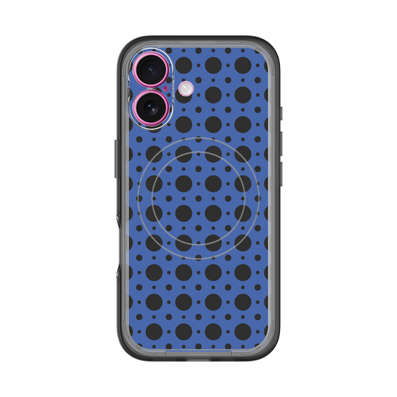 スリムプロテクションプレミアムケース with MagSafe［ Shower Dot - Blue ］
