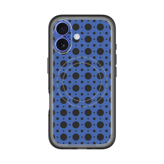 スリムプロテクションプレミアムケース with MagSafe［ Shower Dot - Blue ］
