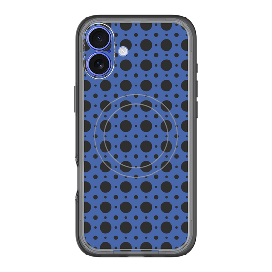 スリムプロテクションプレミアムケース with MagSafe［ Shower Dot - Blue ］