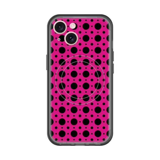 スリムプロテクションプレミアムケース with MagSafe［ Shower Dot - Pink ］
