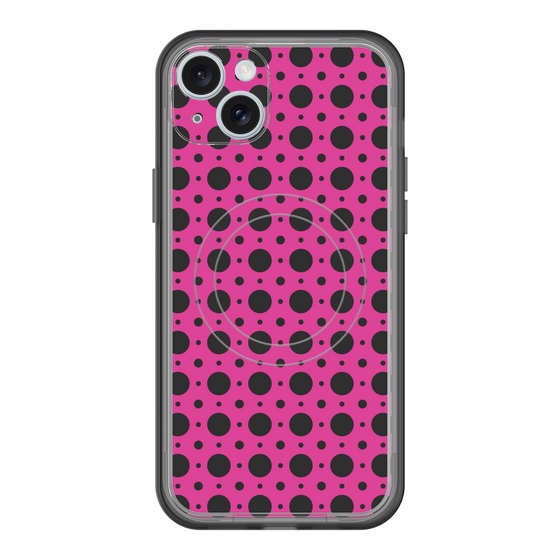 スリムプロテクションプレミアムケース with MagSafe［ Shower Dot - Pink ］