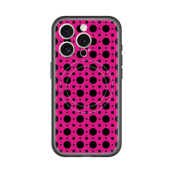 スリムプロテクションプレミアムケース with MagSafe［ Shower Dot - Pink ］