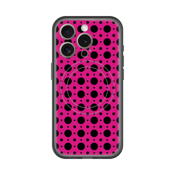 スリムプロテクションプレミアムケース with MagSafe［ Shower Dot - Pink ］