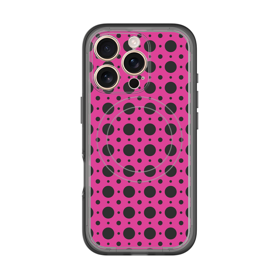 スリムプロテクションプレミアムケース with MagSafe［ Shower Dot - Pink ］