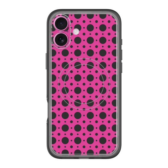 スリムプロテクションプレミアムケース with MagSafe［ Shower Dot - Pink ］