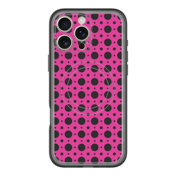 スリムプロテクションプレミアムケース with MagSafe［ Shower Dot - Pink ］