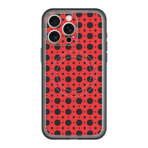 スリムプロテクションプレミアムケース with MagSafe［ Shower Dot - Red ］
