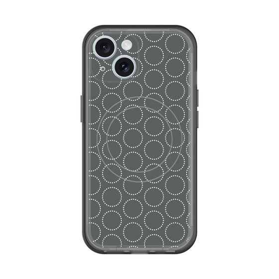 スリムプロテクションプレミアムケース with MagSafe［ Dot Circle - Gray ］