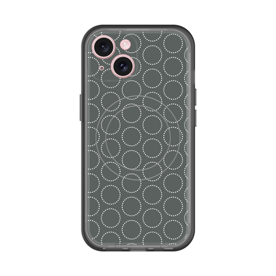 スリムプロテクションプレミアムケース with MagSafe［ Dot Circle - Gray ］