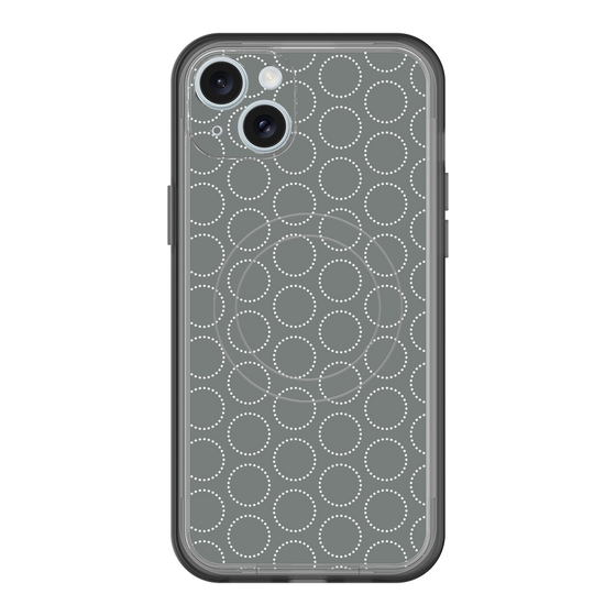スリムプロテクションプレミアムケース with MagSafe［ Dot Circle - Gray ］