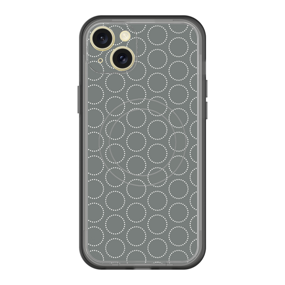スリムプロテクションプレミアムケース with MagSafe［ Dot Circle - Gray ］