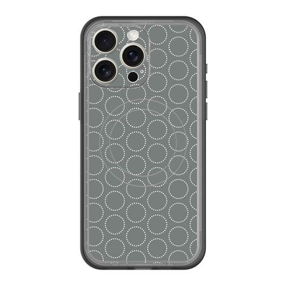 スリムプロテクションプレミアムケース with MagSafe［ Dot Circle - Gray ］
