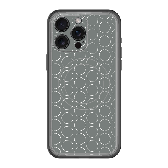 スリムプロテクションプレミアムケース with MagSafe［ Dot Circle - Gray ］